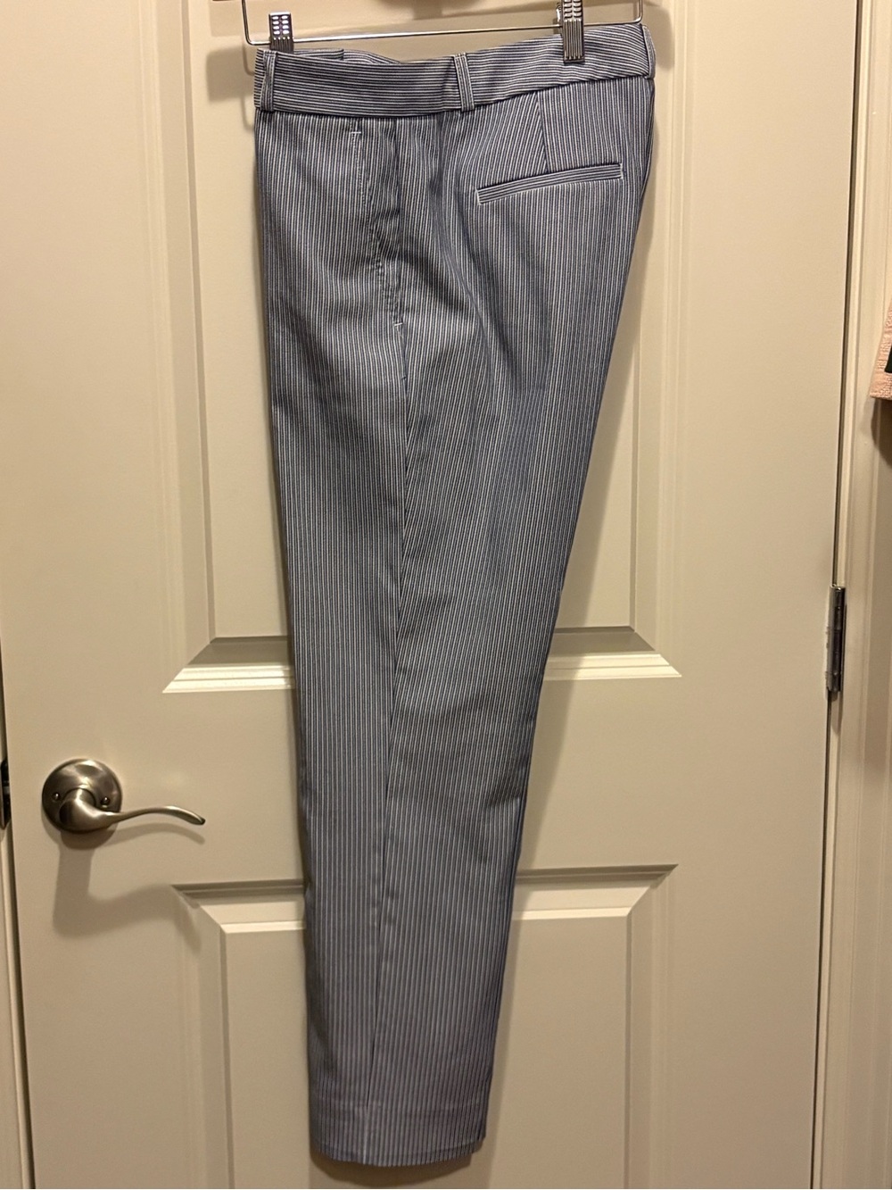 Women’s Banana Republic Light Blue Pinstripe Ryan Fit Dress Pants
